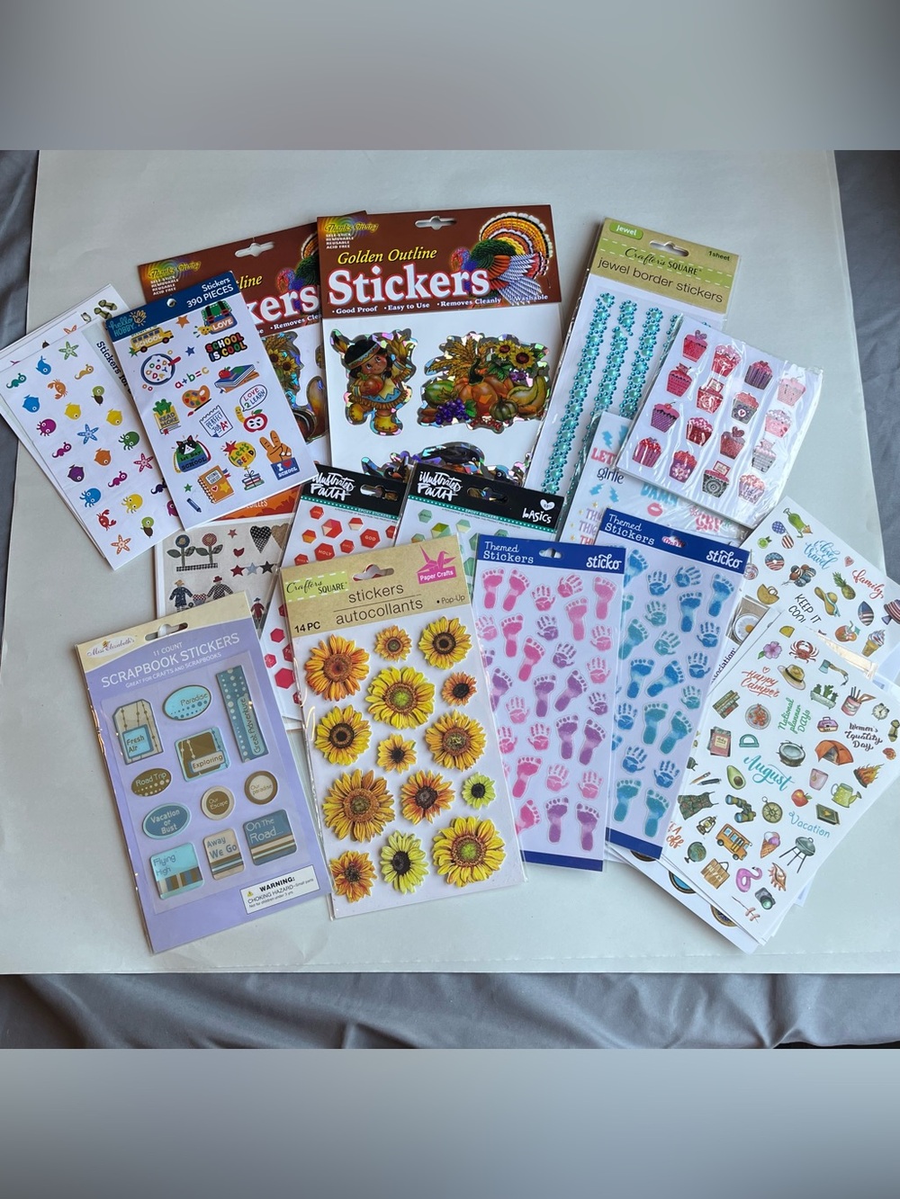 Scrapbooking Journal Assorted Themes Sticker Embellishments Bundle